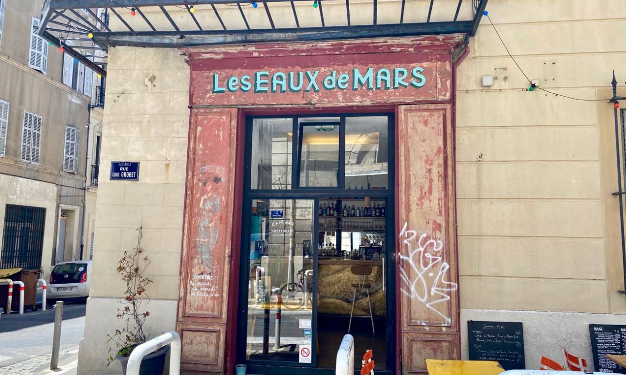 Les Eaux de Mars, cuisine bistrot dans le quartier Longchamp à Marseille (Façade)
