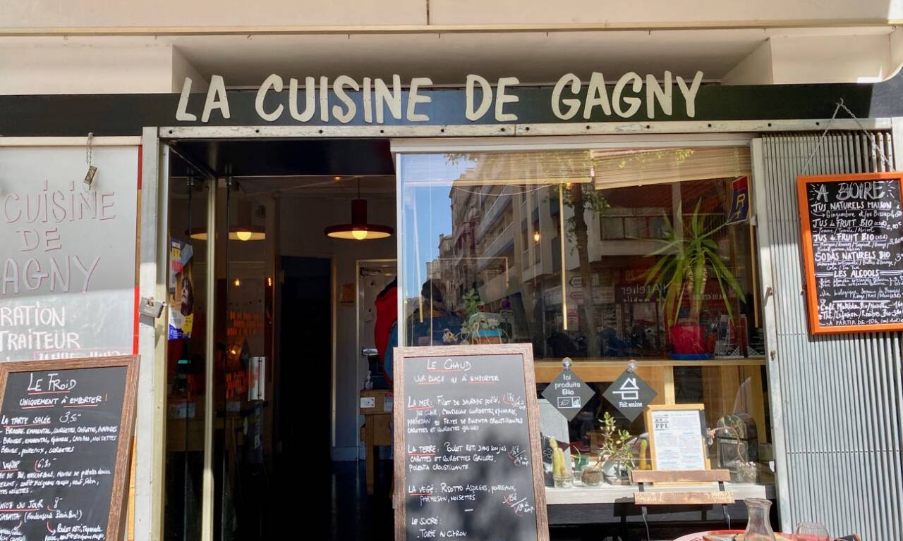 La Cuisine de Gagny : restaurant bio, de produits locaux et de saison sur le Boulevard Chave à Marseille (devanture)