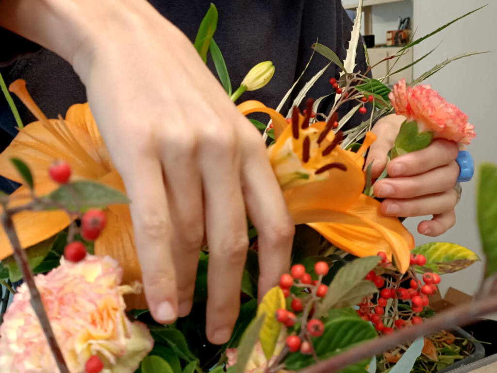 Ziggy, fleuriste à Marseille : arrangement de bouquet
