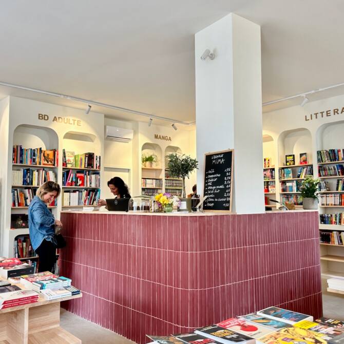 Mima : librairie indépendante et généraliste dans le quartier de Montredon à Marseille  (comptoir)