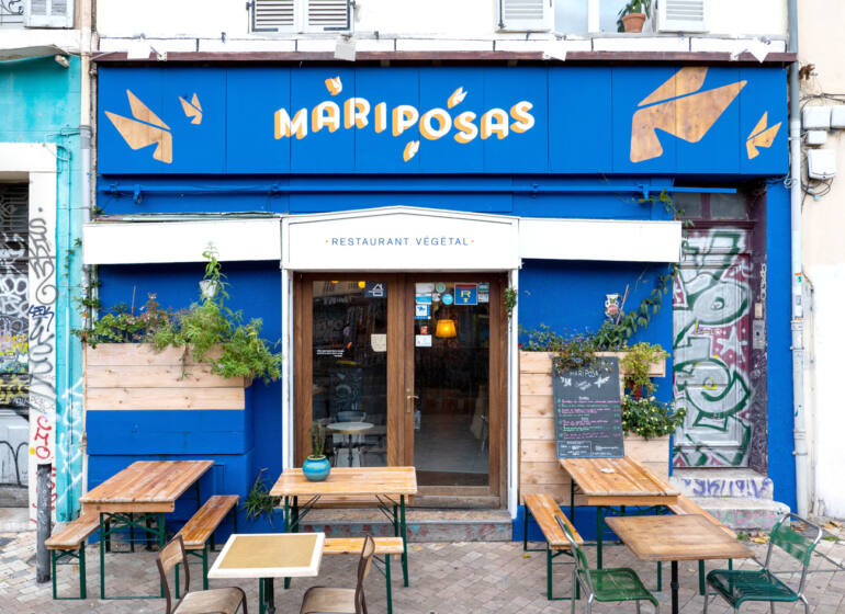 Mariposas, restaurant vegan à Marseille : terrasse