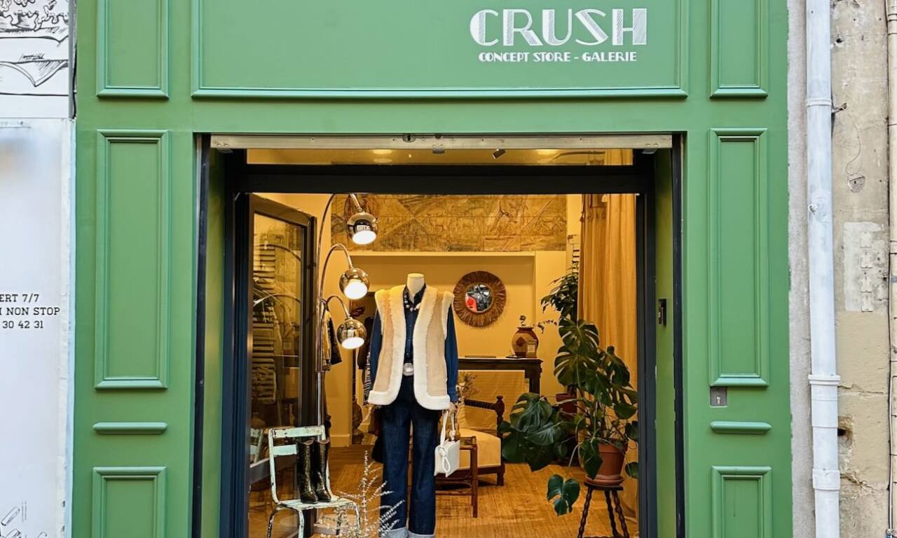 Crush : concept-store mode, art et déco à Marseille (façade)