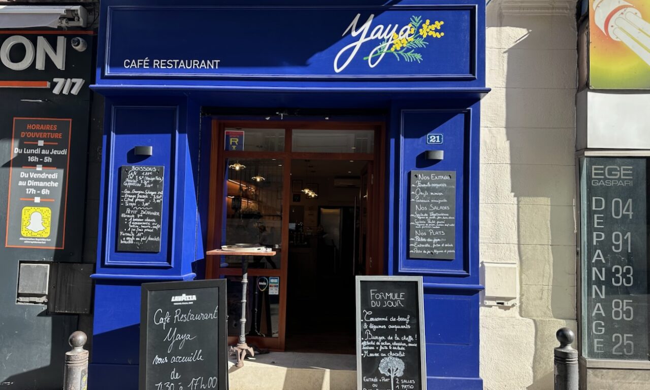 Yaya, café et restaurant de cuisine française à Marseille (devanture)