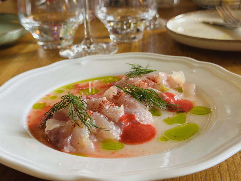 Pavillon Sédille : Le restaurant du Château Beaupin (carapaccio)