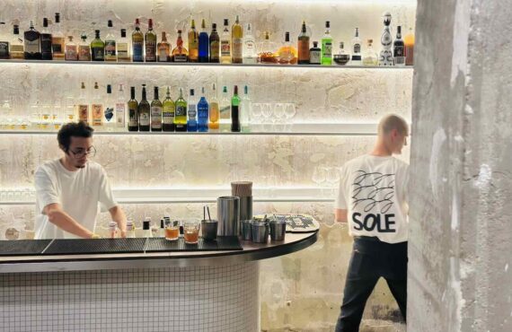 ole est une brasserie marseillaise contemporaine située en bas du quartier du Panier à Marseille (comptoir)