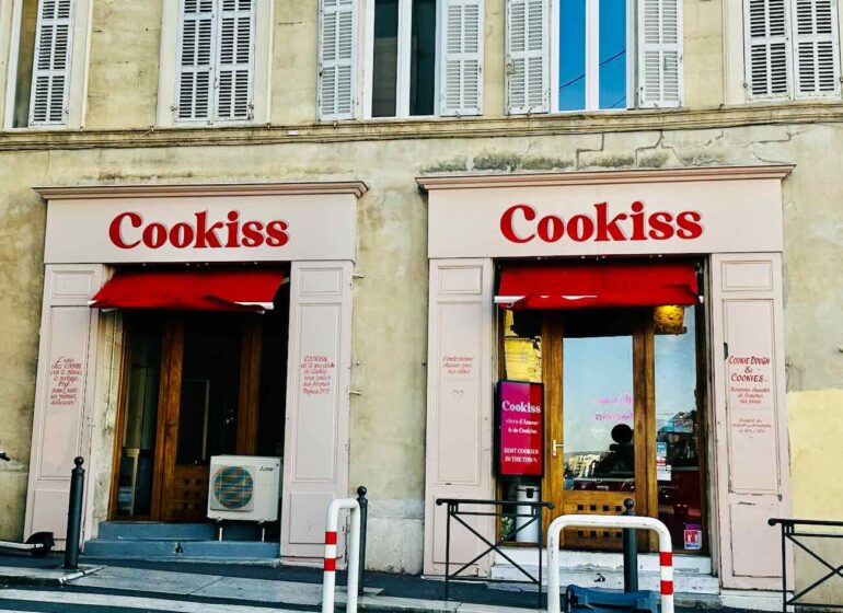 Cookiss est une boutique de cookies artisanaux à Marseille spécialisée dans le Cookie Dough (devanture)