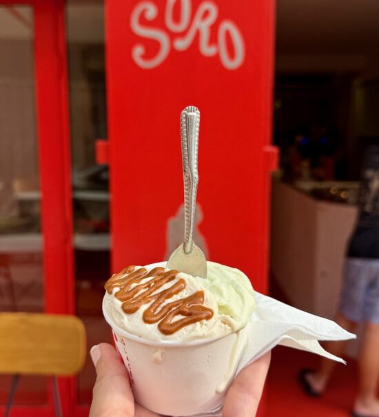 À Marseille, Soro est une maison glacée signée Romain et Anne-Sophie : gelato et sorbets maison, fruits de saison locaux, recettes désucrées et cornets maison. (glace)